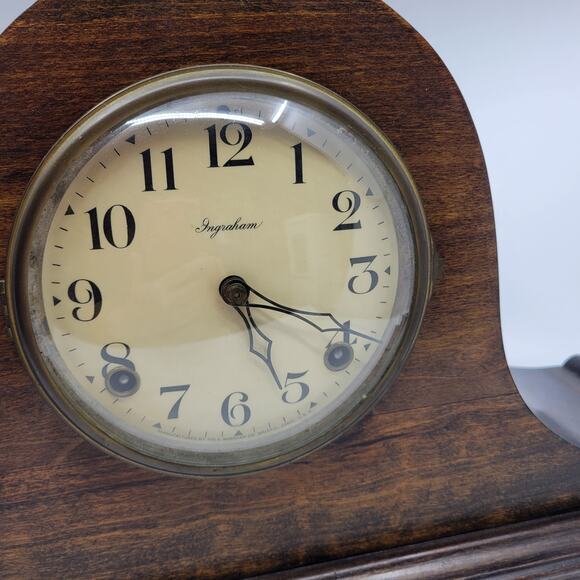Vintage Antique Ingraham Mantle Clock Duplex in great working condition. - Picture 12 of 15